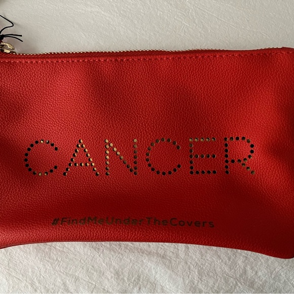 Vegan Leather Zodiac (Cancer) Zippered Pouch - Picture 1 of 3
